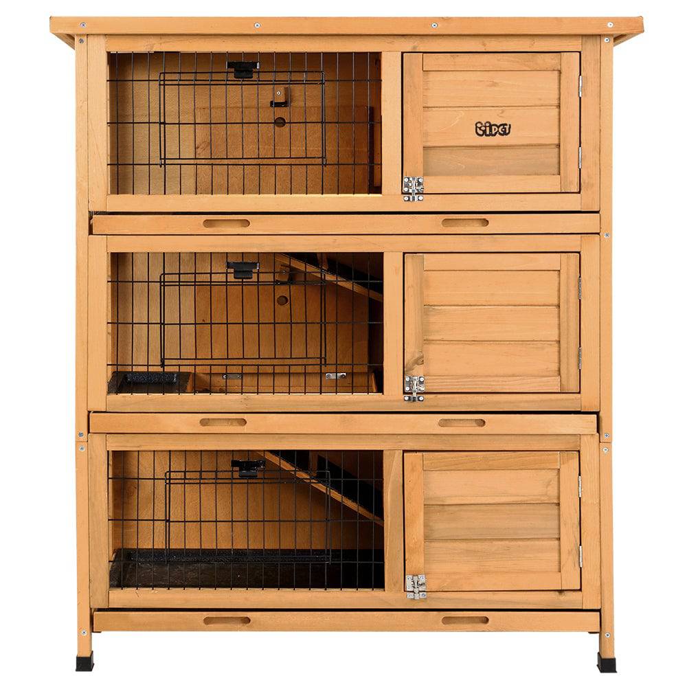 i.pet wooden small animal pet hutch 3 level 91.5cm - cradle coast pet & aquarium