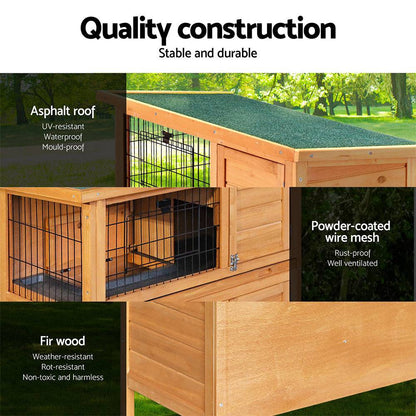 i.Pet Wooden Small Animal Pet Hutch 3 Level 91.5cm - Cradle Coast Pet & Aquarium