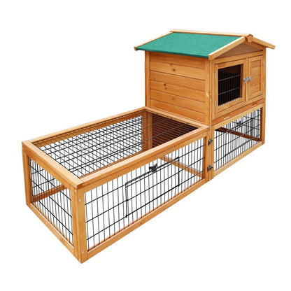 Cradle Coast Pet & Aquarium | i.Pet Chicken Coop Rabbit Hutch 155cm x 49cm x 90cm Large Chicken Coop Wooden Run Cage House Outdoor | Cradle Coast Pet & Aquarium