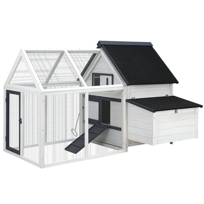 Cradle Coast Pet & Aquarium | i.Pet Chicken Coop Rabbit Hutch 166cm x 120cm x 112cm Large Chicken Coop House Run Cage Wooden | Cradle Coast Pet & Aquarium