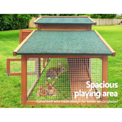 Cradle Coast Pet & Aquarium | i.Pet Chicken Coop Rabbit Hutch 169cm x 52cm x 72cm Large Chicken Coop Wooden House Run Cage | Cradle Coast Pet & Aquarium