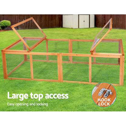 Cradle Coast Pet & Aquarium | i.Pet Chicken Coop Rabbit Hutch 180cm Extra Large Wooden Chicken House Run XL Hen Cage | Cradle Coast Pet & Aquarium