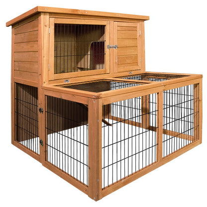 Cradle Coast Pet & Aquarium | i.Pet Chicken Coop Rabbit Hutch 96cm x 96cm x 100cm Large Chicken Coop Run Wooden Cage Outdoor House | Cradle Coast Pet & Aquarium