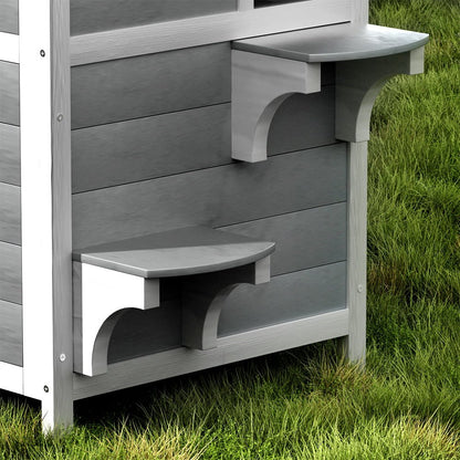 Cradle Coast Pet & Aquarium | i.Pet Outdoor Cat House Shelter 56cm x 52cm x 82cm Rabbit Hutch Wooden Condo Small Outdoor Cat House | Cradle Coast Pet & Aquarium