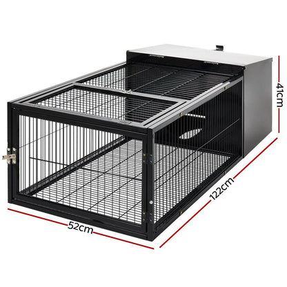 Cradle Coast Pet & Aquarium | i.Pet Rabbit Cage 122x52cm Hutch Enclosure Carrier Metal | Cradle Coast Pet & Aquarium