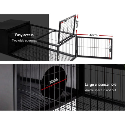 Cradle Coast Pet & Aquarium | i.Pet Rabbit Cage 122x52cm Hutch Enclosure Carrier Metal | Cradle Coast Pet & Aquarium