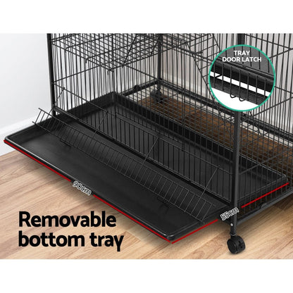 Cradle Coast Pet & Aquarium | i.Pet Rabbit Cage 142cm Hutch 4 Level Bird Guinea Pig Ferret | Cradle Coast Pet & Aquarium