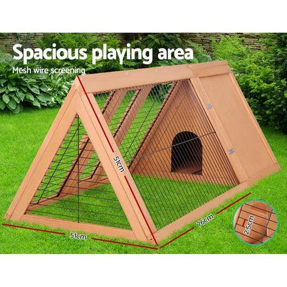 Cradle Coast Pet & Aquarium | i.Pet Rabbit Hutch Chicken Coop 119cm x 51cm x 44cm Chicken Coop Large Run Wooden Cage Outdoor | Cradle Coast Pet & Aquarium