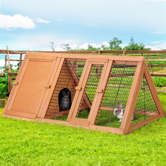 Cradle Coast Pet & Aquarium | i.Pet Rabbit Hutch Chicken Coop 119cm x 51cm x 44cm Chicken Coop Large Run Wooden Cage Outdoor | Cradle Coast Pet & Aquarium