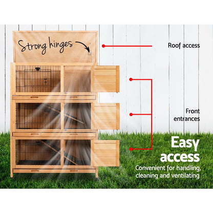 Cradle Coast Pet & Aquarium | i.Pet Rabbit Hutch Chicken Coop 91.5cm x 46cm x 116.5cm Chicken Coop Large House Cage Run Wooden Outdoor | Cradle Coast Pet & Aquarium
