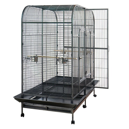 YES4PETS | Large Wrought Iron Double Bird Cage with Divider – 185cm | Cradle Coast Pet & Aquarium