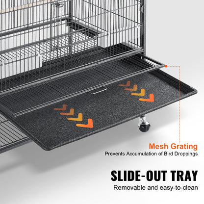Vevor | Medium Bird Cage on Wheels - 132cm | Cradle Coast Pet & Aquarium