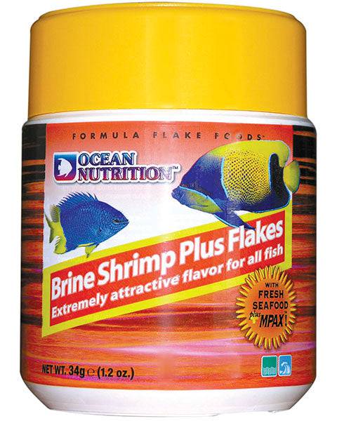 ocean nutrition brine shrimp plus flake - cradle coast pet & aquarium