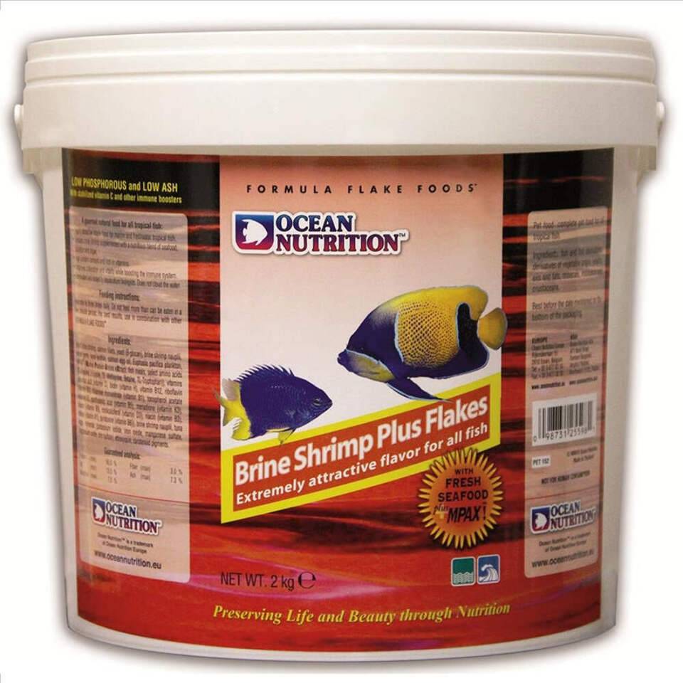 ocean nutrition brine shrimp plus flake - cradle coast pet & aquarium