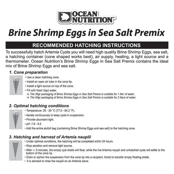 ocean nutrition brine shrimp pre-mix 50g - cradle coast pet & aquarium