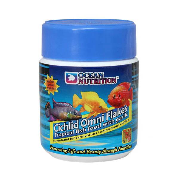 ocean nutrition cichlid omni flake - cradle coast pet & aquarium