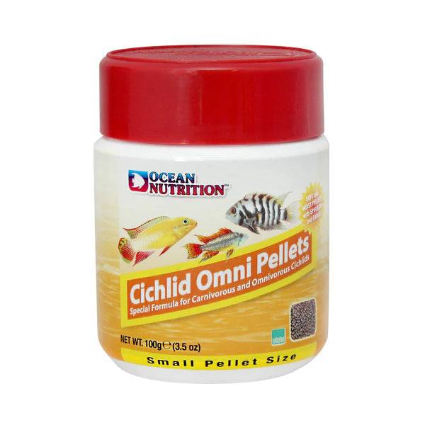 ocean nutrition cichlid omni pellet - small - cradle coast pet & aquarium