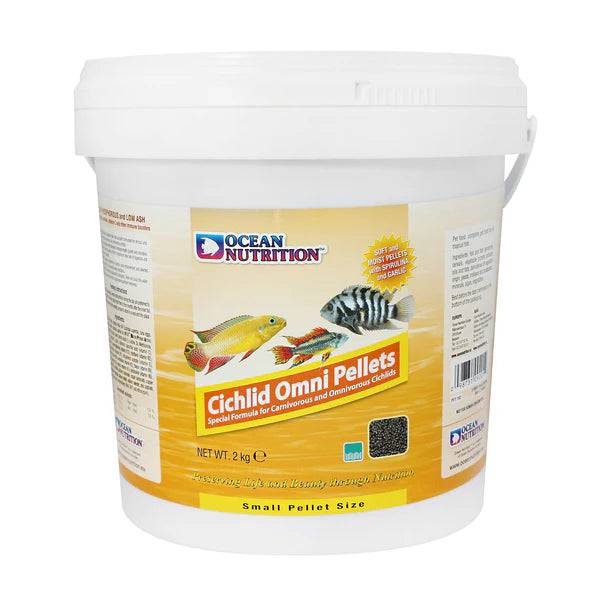 ocean nutrition cichlid omni pellet - small - cradle coast pet & aquarium