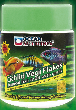 ocean nutrition cichlid vegi flake - cradle coast pet & aquarium