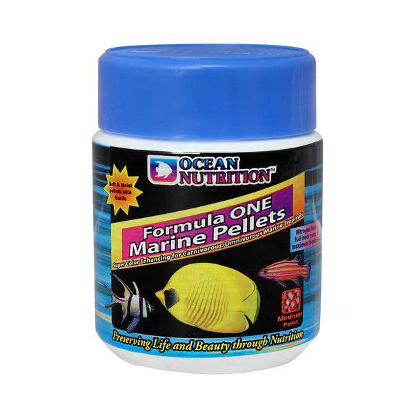 ocean nutrition formula 1 marine pellet - medium - cradle coast pet & aquarium