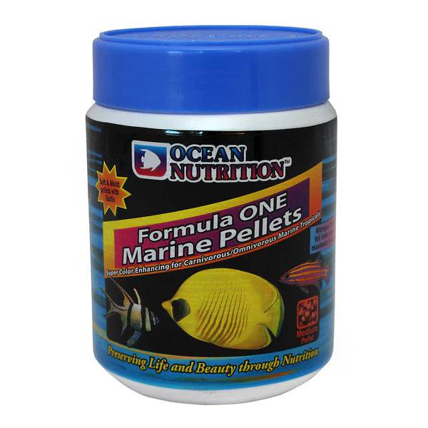 ocean nutrition formula 1 marine pellet - medium - cradle coast pet & aquarium