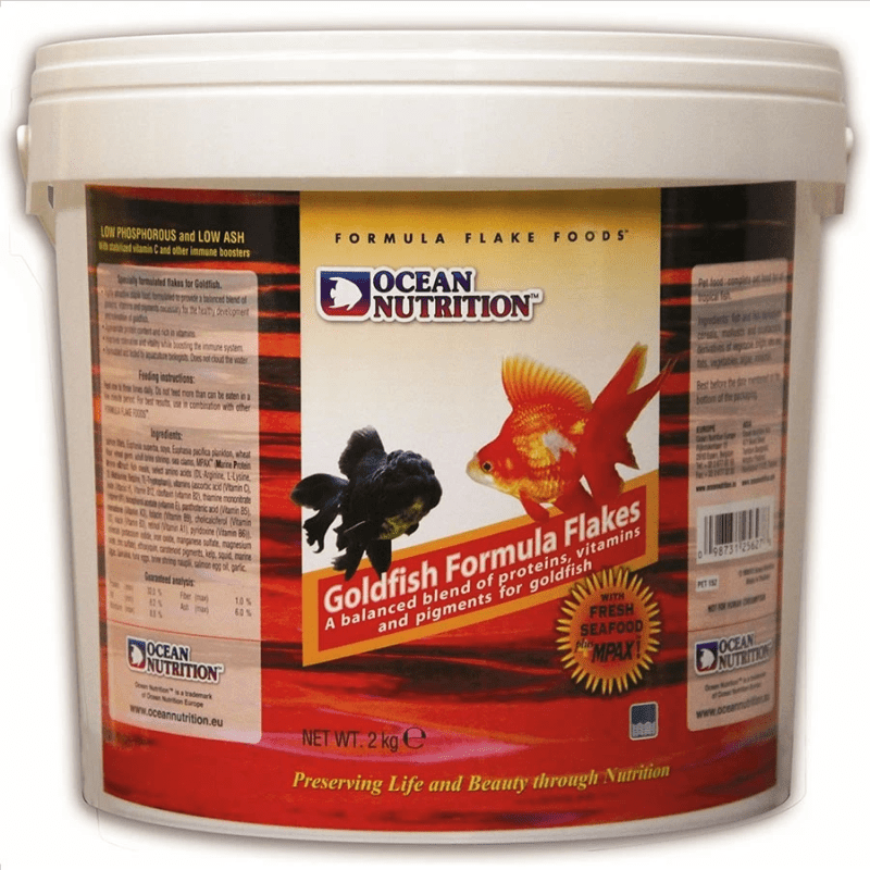 ocean nutrition goldfish flakes - cradle coast pet & aquarium