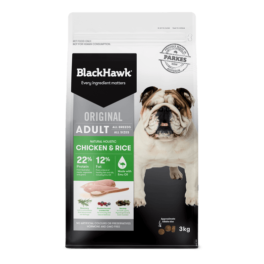 Black Hawk|Original Chicken & Rice Adult Dry Dog Food|Cradle Coast Pet & Aquarium