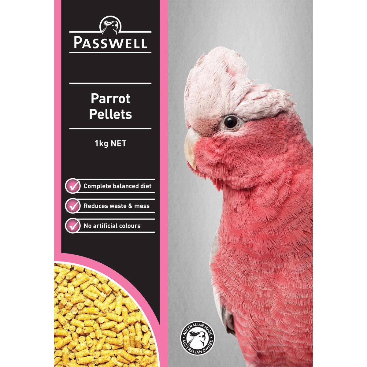 passwell parrot pellets - cradle coast pet & aquarium