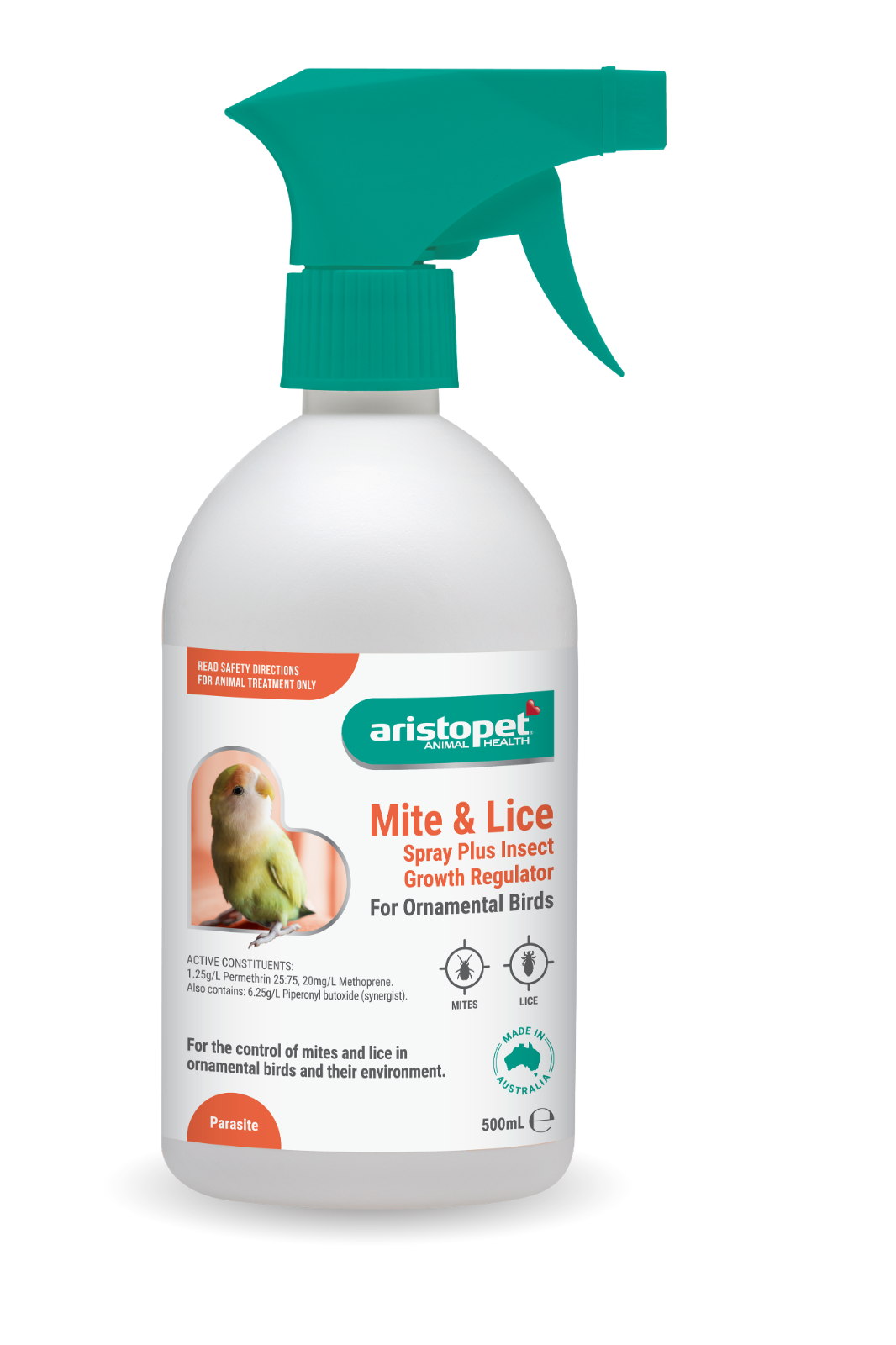 aristopet mite & lice spray for ornamental birds - cradle coast pet & aquarium