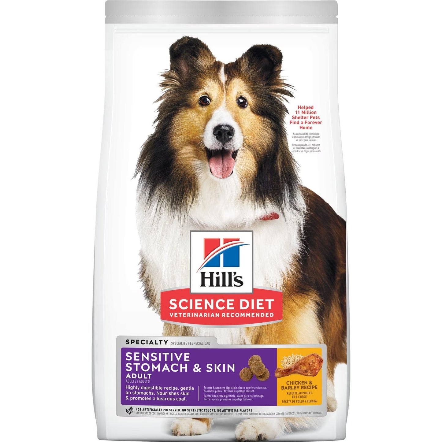 hills science diet adult sensitive stomach & skin dry dog food