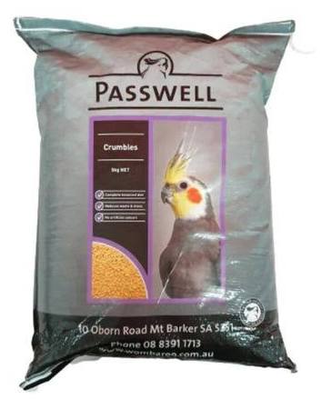 passwell parrot crumbles - cradle coast pet & aquarium