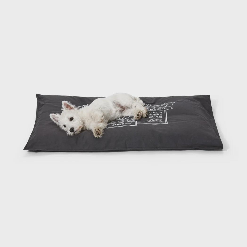 snooza organic pet futon - charcoal - cradle coast pet & aquarium