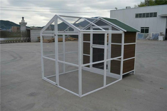 YES4PETS | Timber Pigeon Loft with Flight Run – 12 Nesting Compartments | Cradle Coast Pet & Aquarium
