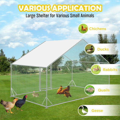 Cradle Coast Pet & Aquarium | VaKa 3x2x1.95m Metal Walk - in Chicken Coop Rabbit Hutch Cage Hen House Chook Au | Cradle Coast Pet & Aquarium