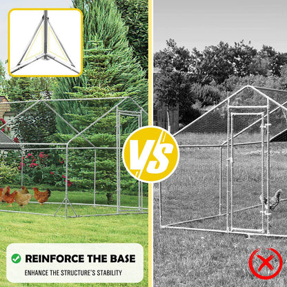 Cradle Coast Pet & Aquarium | VaKa 3x6x1.95m Metal Walk - in Chicken Coop Rabbit Hutch Cage Hen House Chook Au | Cradle Coast Pet & Aquarium
