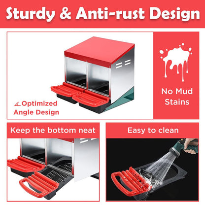 Cradle Coast Pet & Aquarium | VaKa Chicken Hen Coop Hutch 2 Hole Inside Outside Roll Away Lay Egg Nesting Box | Cradle Coast Pet & Aquarium