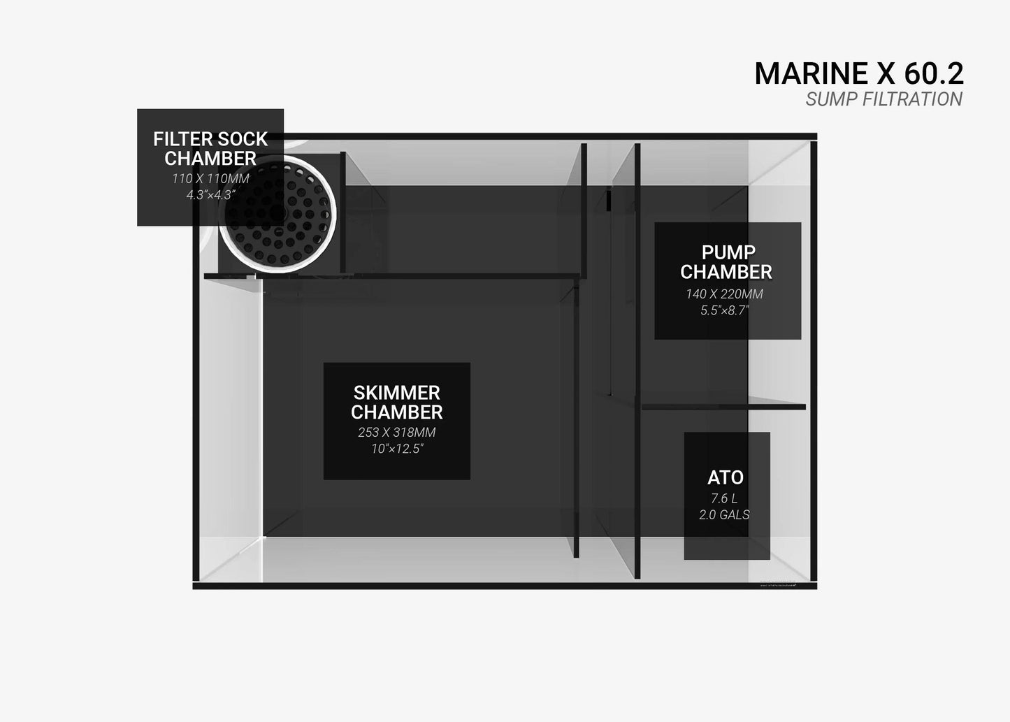 waterbox marine x 60.2 set - cradle coast pet & aquarium