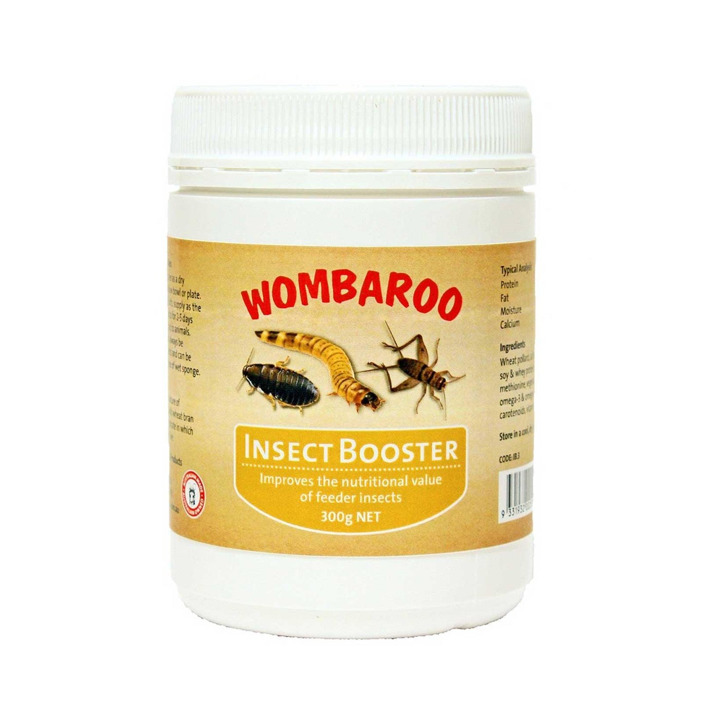 wombaroo - insect booster 300g - cradle coast pet & aquarium